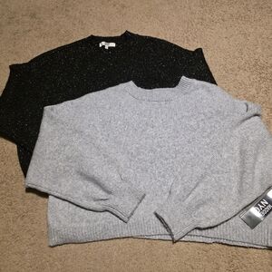 Bundle 2 MADDEN NYC Cropped Shimmer Sweaters XXL
